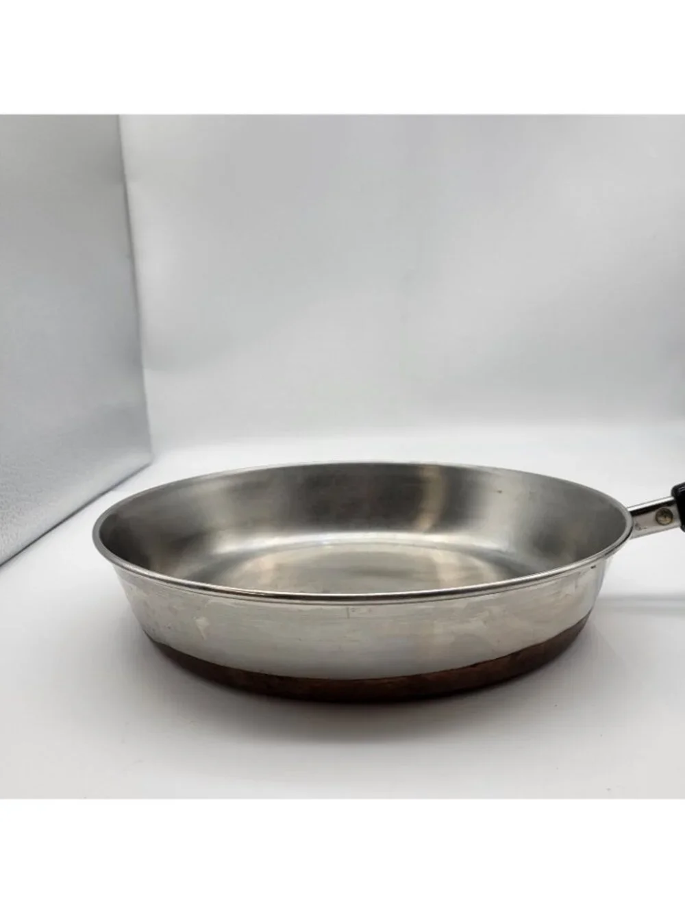 Vintage Revere Ware Skillet Frying Pan 10 Inch Copper Bottom No Lid